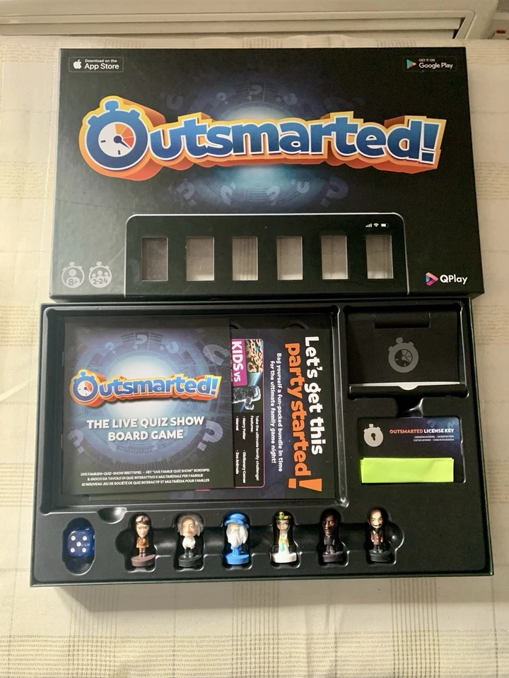 Outsmarted! The Live Family Quiz Show Board Game By QPlay 2022 Complete - Image 1 of 4