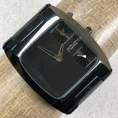 Nixon The Banks Men All Black Bracelet Quartz Analog 40mm Watch 6 3/4" - Image 1 of 4