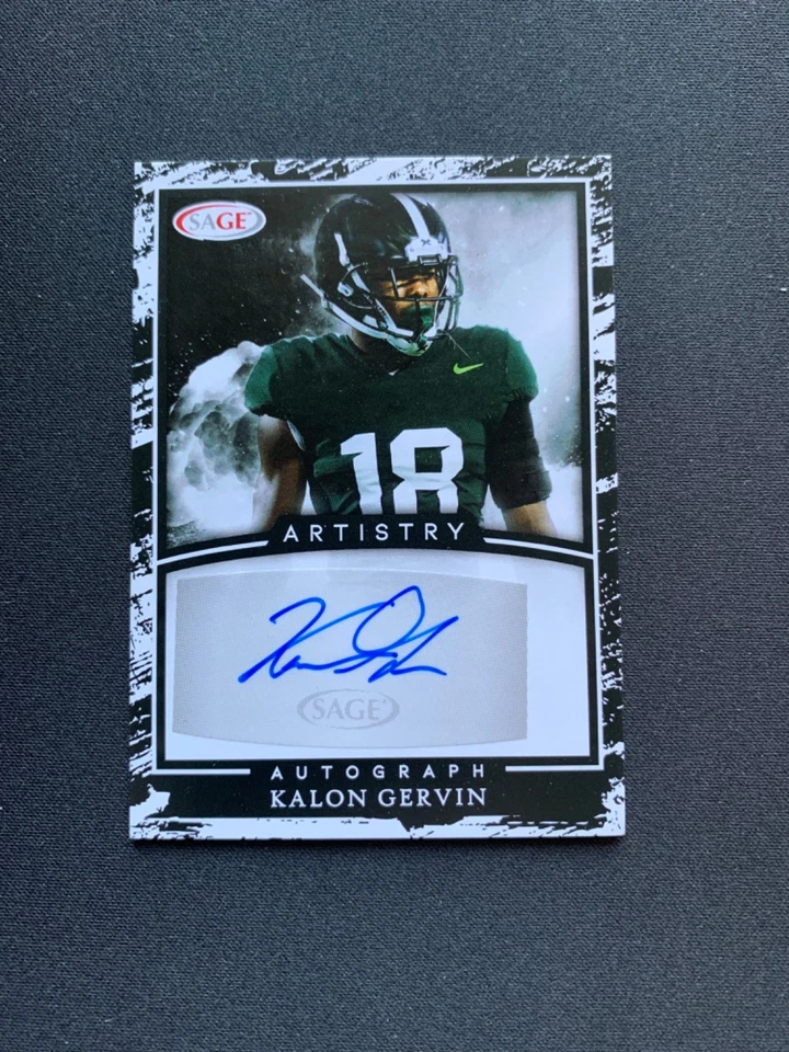 Kalon Gervin 2022 SAGE Artistry Auto Rookie Autograph RC - Image 1 of 1