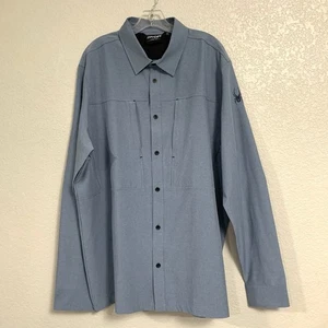 Spyder Shirt Mens XXL  Canyon Long Sleeve Performance Stretch 30+ UPF Zip Pocket - Picture 1 of 20