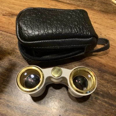 Opernglas Fernglas Perlmuttfarben Gold UDSSR - Bild 1 von 4