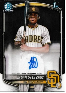 2025 Bowman Chrome #CPA-JDL Jhoan De La Cruz Bowman Chrome Prospects Autographs - Picture 1 of 2