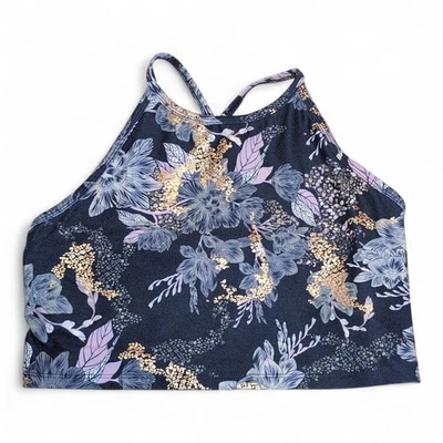 Top Bralette Betsey Johnson Floral Cuello Alto XL Foto 1 de 4