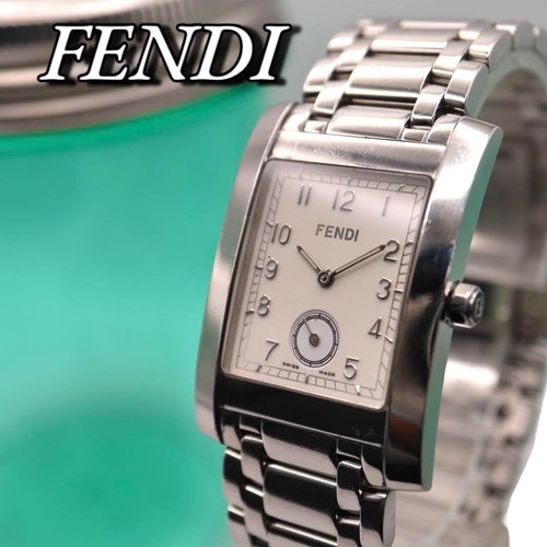 Orologio Uomo Fendi Smoseko Quadrato Argento 1268 Autentico