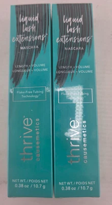 Máscara de pestañas líquida Thrive Causemetics Brynn Rich Black, paquete de 0,38 oz-2 Foto 1 de 2