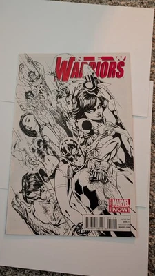 New Warriors #1 J Scott Campbell Sketch Variant 1:100 - Image 1 of 4