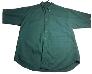 Specialty Collection Button Up Shirt Men's Large L Green Short Sleeves Pocket - Picture 1 of 8
