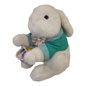 Vintage Commonwealth Bunny Rabbit Peter Cottontail Plush Easter Basket 1995 12" - Picture 1 of 11