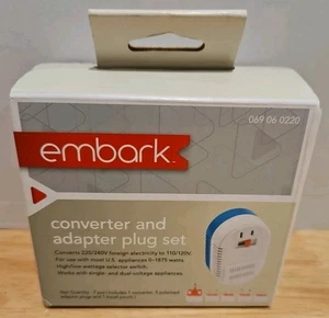 Convertitore e Adattatore da Viaggio Internazionale Spina Set fino a 1875 Watt 7 Pezzi - Foto 1 di 3