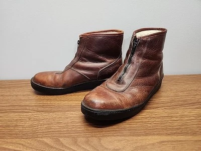 Bates Floataways оригинальный поплавки молнии искусственно состаренный коричневый кожаные ботинки 8 М читать - Изображение 1 из 4