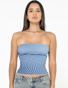 Rusty Experimental Division Woman’s Tube Top ~ Blue Size Small ~ NWT - Picture 1 of 6
