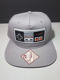 Nintendo NES Controller Snapback Hat Gray One Size Retro Gaming New Cap