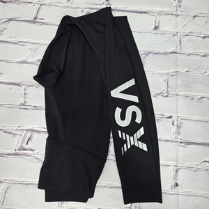 Pantalones deportivos de yoga VSX Victoria Secret para mujer talla XSmall negros con logotipo reflectante - Imagen 1 de 8
