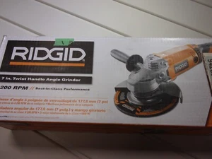 RIDGID 7" TWIST HANDLE ANGLE GRINDER W/ ACCESSORIES # R10202 - Picture 1 of 9