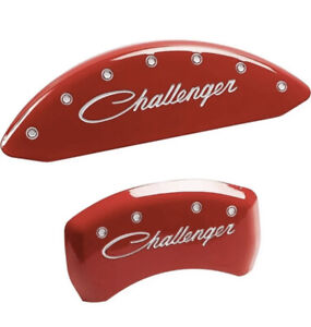 MGP Caliper Covers 12162SCLSRD Red Brake Covers Fits 2011-2022 Dodge Challenger