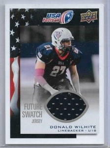 DONALD WILHITE - 2014 UPPER DECK USA FOOTBALL GAME-WORN RELIC CARD 
