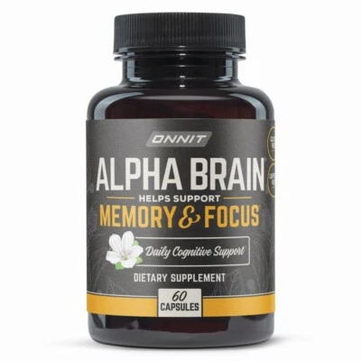 Alpha Brain Memory Focus Apoyo Memoria Concentración Salud Cerebral 60 Cápsulas EE. UU. Foto 1 de 4