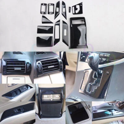 For LEXUS 10-15 RX350 450h Glossy Black Centre Interior Decoration Kit Cover 12P Foto 1 de 4