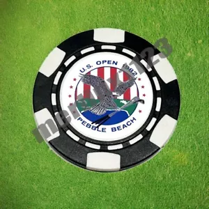 1982 US Open Pebble Beach Dia-magnetic Clay Poker Chip Golf Ball Marker - Picture 1 of 1