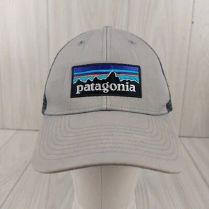 Cappello Berretto Patagonia Grigio Montagna Logo Maglia Snap Back Camionista Invecchiato - Foto 1 di 8