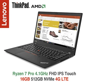 ThinkPad T14s AMD R7 Pro 4.1GHz FHD IPS Touch 16GB 512GB 4G Premier Warranty - Picture 1 of 12