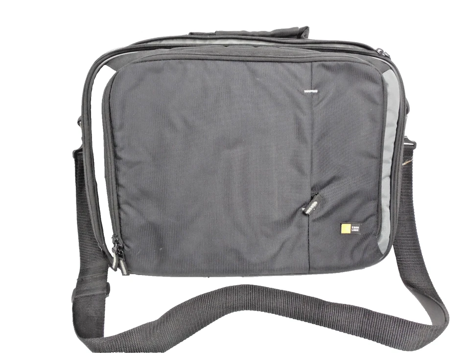 Case Logic Laptop Bolsa Mensageiro Maleta Alça de Ombro Preto Cinza 16"x13" - Imagem 1 de 4