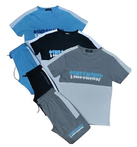 Mens Time Is Money Tracksuit Set Gym Men's Cotton T Shirt & Shorts Casual Wear - Picture 1 of 20