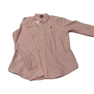 NWT Ralph Lauren Slim Fit Button Down Shirt Kids Boys 14 Long Sleeve Collared - Image 1 of 4