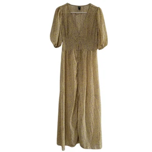 Wild Fable Damen transparentes Maxikleid gelb, Medium, Boho, Staubtuch, Puffärmel - Bild 1 von 13