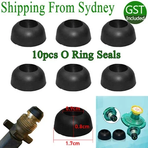 10x Black Rubber Seals Bull Nose Dome Shaped O Ring For Gas Regulator BBQ Stove - Picture 1 of 7