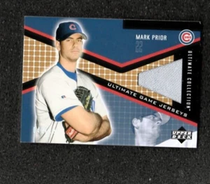#D /199 GU JSY (grey) MARK PRIOR 2002 UD Ultimate Collection ULT. GAME JERSEYS - Picture 1 of 2