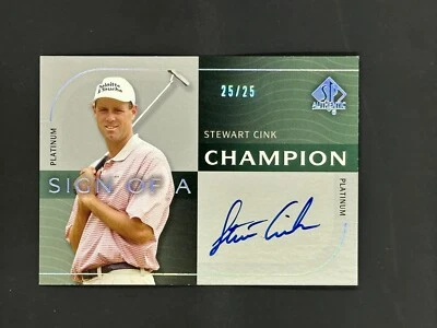 2003 SP Authentic Sign of a Champion Stewart Cink Extra Limited /25 AUTO - Image 1 of 2