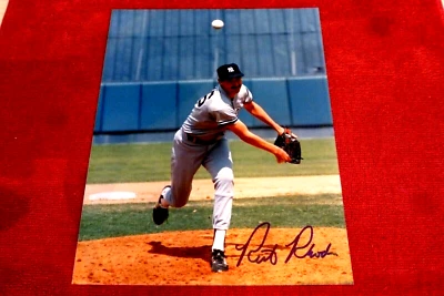 Foto firmada por Rick Rhoden 8x10 Yankees - Auténtica garantizada Foto 1 de 2