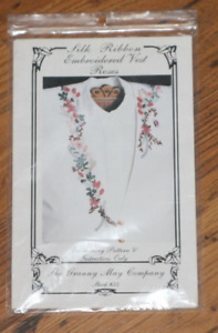 Granny May 054 VEST ROSES Silk Ribbon Embroidery pattern & instructions 1995