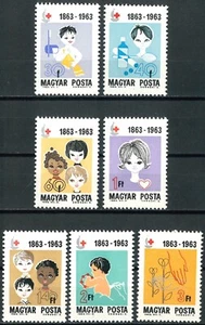 HUNGARY OLD STAMPS 1963 The 100th Anniversary of the International Red Cross - Picture 1 of 2