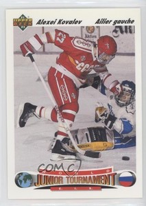 1991-92 Upper Deck French UD Logo Hologram Alex Kovalev Alexei #655 Rookie RC