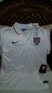 USA 2014 Nike Replica World Cup Soccer Polo Jersey White size L youth - Picture 1 of 8