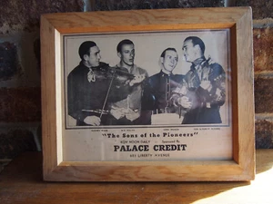 Roy Rogers (Len Slye) KQV Pittsburgh Radio SONS of the PIONEERS Framed Poster - Picture 1 of 9