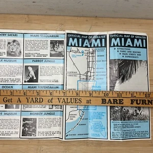 Folleto de mapa del condado de Miami Dade de la década de 1970 volante loro y mono jungla B11 - Imagen 1 de 7