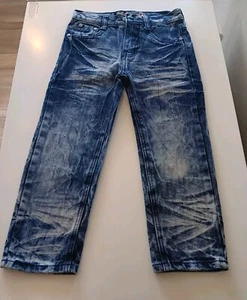 Denim & Rivets Straight Leg Blue White Wash Distressed Boy Size 4 - Picture 1 of 7