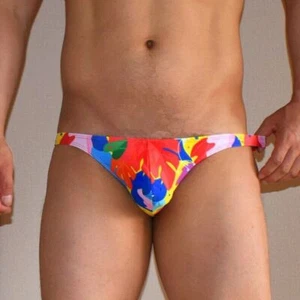 Costume da bagno uomo slip vita bassa sexy mezzo fianchi bikini spiaggia costume da bagno gay@ - Foto 1 di 36