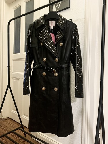 Trench cappotto borchie in pelle Versace x H&M taglia 36 NUOVO