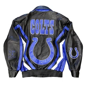 Indianapolis COLTS Lederbomber NFL Fußballjacke "VINTAGE & SCHWER ZU FINDEN" - Bild 1 von 22