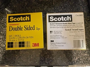Scotch 665 Permanent Double-Coated Sided Tape 3/4 x 1296" (36YD) 1 Roll - BN - Picture 1 of 1