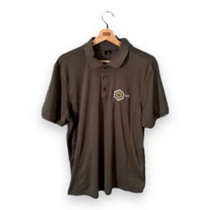 Mens Grey Embroidered Short Sleeved Polo Shirt Top Sizes XL & XXL - Picture 1 of 4