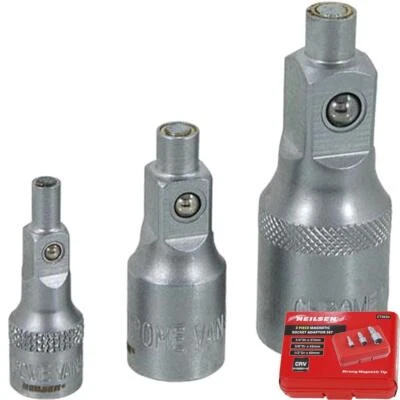 Neilsen 3pc Magnetic Socket Converter Reducer Adapter Set 1/4" 1/2" 3/8" - Image 1 of 4