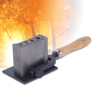 Molde de lingote de fusión de fundición de oro y plata herramienta de joyería de refinación reversible - Imagen 1 de 10