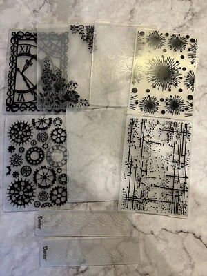 Lote de 7 piezas carpetas de relieve para hacer tarjetas álbumes de recortes flores steampunk Foto 1 de 3