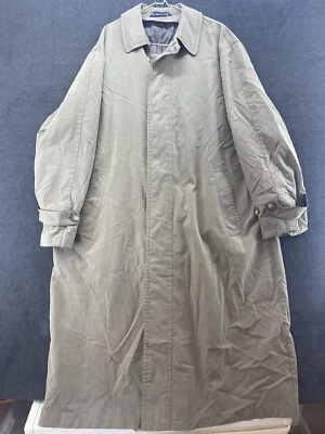 Chaps Ralph Lauren Trench Coat Overcoat Unlined Microfiber Men’s 44L Green - Image 1 of 4