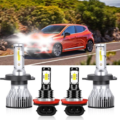 Kit de luces LED de haz alto bajo + antiniebla blancas para Renault Clio 2008-2009 Foto 1 de 4